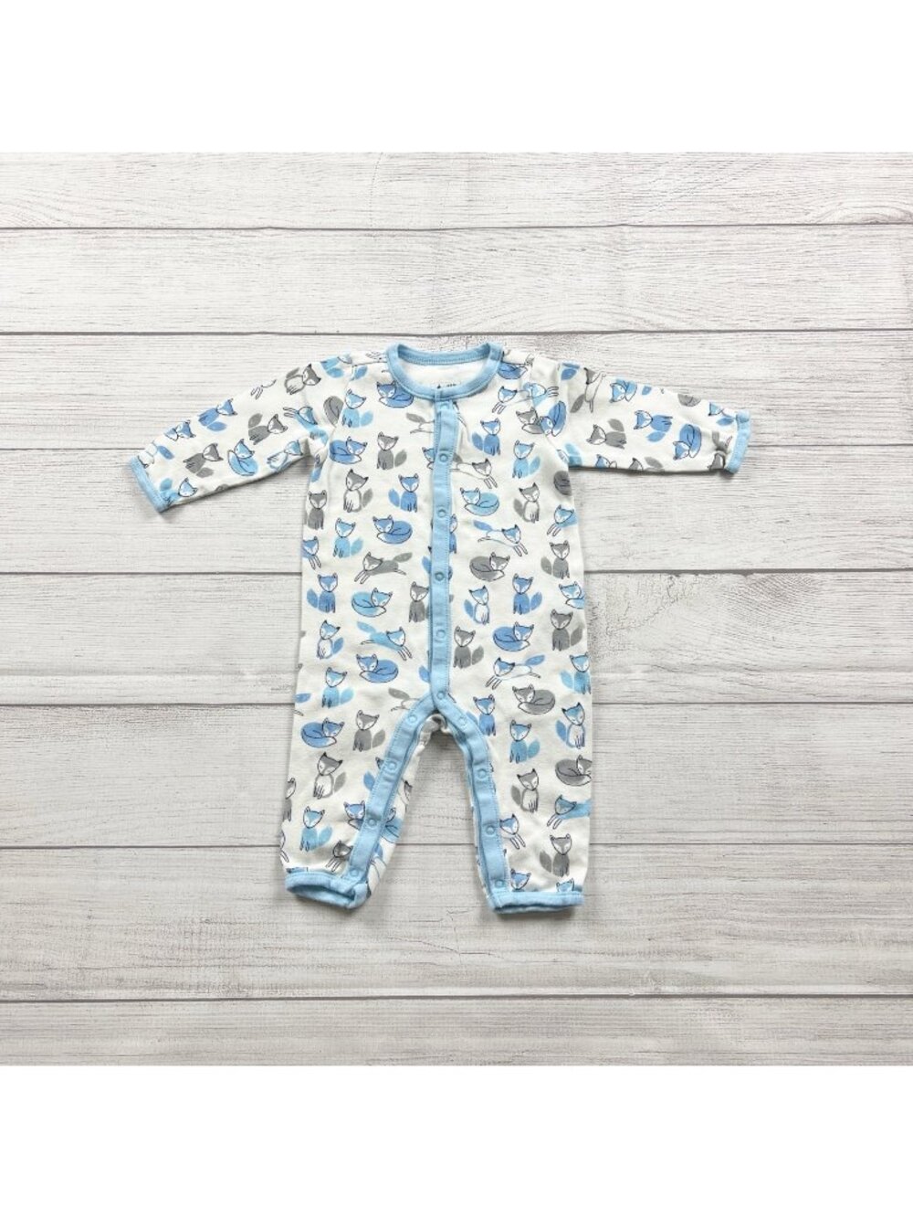 Baby Gap Infant Sleep Play One Piece Fox Print Snap 3-6 Months